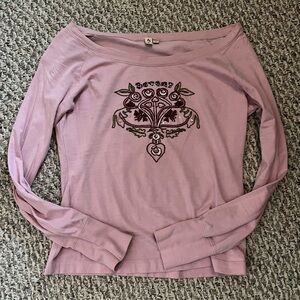 7seven y2k rhinestone long sleeve top